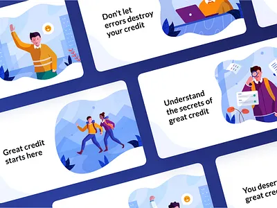 Upturn Ad Creative ad creative advertising brand credit repair credit score fintech free credit repair illustration