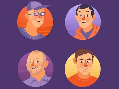 Portrait Thumbnails errortracking portraits sentry team team mates