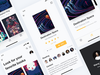 reading app book books desain found free help page read thinking ui ux