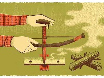 How To Make A Bow Drill Fire bow drill camping canada canadiana diy fire outdoors retro smoke vintage