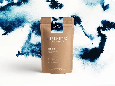 Coffee Roaster Packaging blue branding coffee identity oregon package design packaging watercolor whimsical