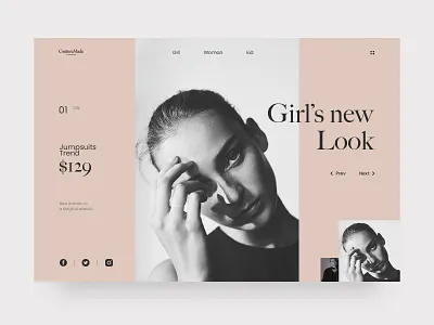 CoutureMade for VERO MODA- Web Interface banner design ui web interface