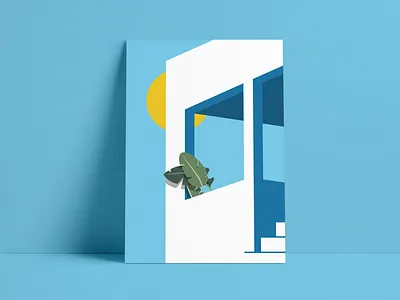 Reach for the sun architecture design illustration minimal poster vector