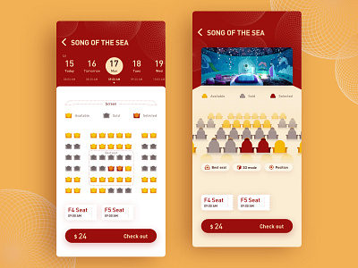 movie app app cinema design movie red ui