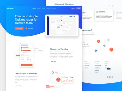 Taskflow Home page business home illustration task taskflow team ui ux web