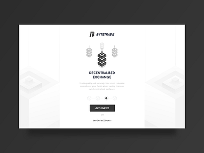 Bytetrade web Guide page blockchain button guide ui web white 块 黑色