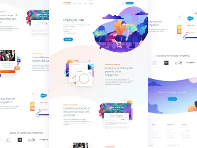 Premium Plan branding clean grabient gradient hero homepage illustration interface landing mobile product responsive typogaphy ui ui ux design ui design user interface web web design website