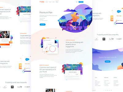Premium Plan branding clean grabient gradient hero homepage illustration interface landing mobile product responsive typogaphy ui ui ux design ui design user interface web web design website
