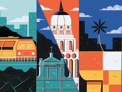 Cities On The Cultural Horizon For 2019 - Culture Trip architecture beverage colour design editorial illustration food geometric illistration print travel