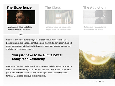 Interior Page Navigation comp squarespace ui ui design