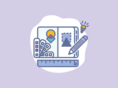 Illu branding designer drawing guideline icons idea identity illustration illustrator pantone pen