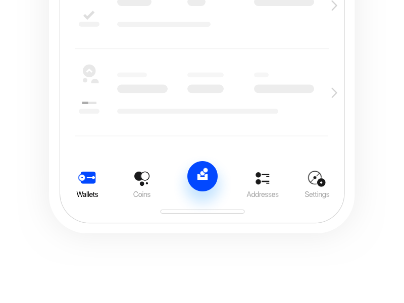 Cryptocurrency Wallet App adress animation app application bitcoin coin icon setting tab bar wallet