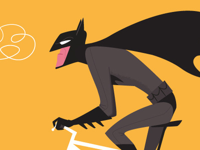 To the park adobe illustrator cc batman cartoon retro dccomics diego riselli fanart gotham midcenturymodern piedimonte matese upa vector