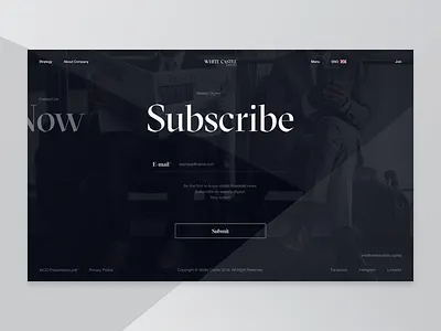 White Castle Capital brand capital clean design desktop fund investment minimal typography ui ui design ux ux design web website white