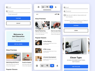 Online Learning App Design Concept 2019 2019 trend app concept app design clean creative education minimal trendy design typography ui ux