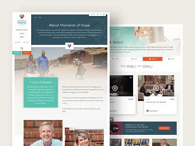 Moments of Hope Media Hub charlotte color hope hub media ministry non profit ui ux web website