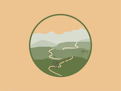 Tuscany Badge badge brand brand agency brand and identity branding branding agency green illustration italy travel travel art tuscany vineyard wine