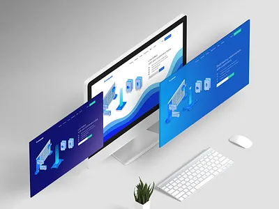 Acquire Home Page Header Exploration header header exploration header illustration homepage intercom isometric landing page live chat