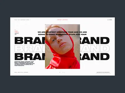 Content Universe Promo Page Alternative Layout agency branding concept design grid homepage interface logo model photo portfolio promo services typography ui ux web website