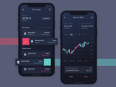 Coin Stars App Concept app bitcoin blockchain crypto cryptocurrency exchange ios mobile payment schedule token wallet