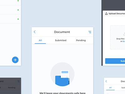 Docments Upload UI Screen uploader