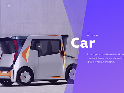 Chapter 2 Intro for Car website animation design illustration logo ui ux vector web website