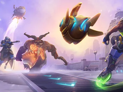 Industrial District Brawl Key Art blizzard heroes of the storm hots illistration