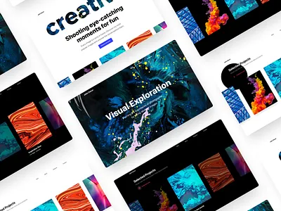 Invision Studio - Portfolio Concept source file animation freebie interaction interaction design invision invision studio invisionapp invisionstudio mockup prototype source file studio template ui ux web webdesign website