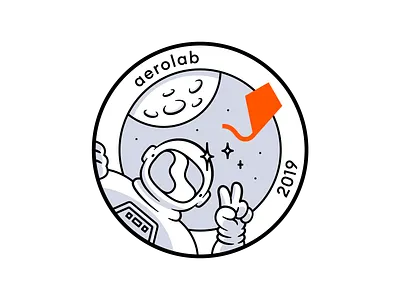 2019 2019 art astronaut badge branding character design illustration iron on kite moon nasa patch sketch space space program vector