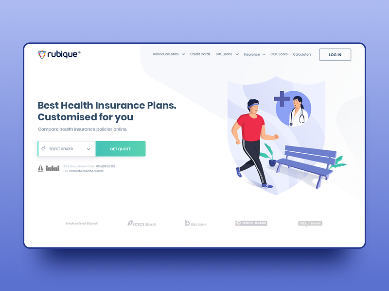 Health Insurance - UI Design branding finance fintech first fold health insurance illustration landing design landing page landing page ui loan procreator sketch typography ui ui ux ui ux design ux ux ui vector web