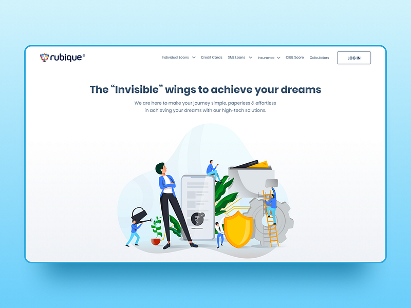 About Us Page - UI Design about us branding finance fintech first fold illustration landing design landing page landing page ui loan procreator sketch typography ui ui ux ui ux design ux ux ui vector web