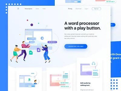 landing page ai design header illustration landing landingpage play tools ui voice