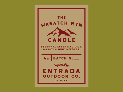 Wasatch Label 2 adventure badge candle design icon label labels logo mark mountains outdoors patch retro type utah vintage wilderness