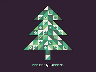 Triangled tree christmas christmas card christmas tree geometric hike one illustration illustrator xmas