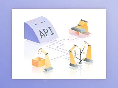 API Gateway api code illustration isometric programing technology ui vector web