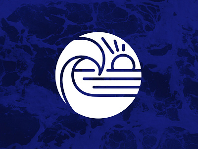 True Hands Clothing: Surf Icon beach branding cbcoombs icon iconography illustration logo nautical ocean ray storm sun surf tag tide water waves