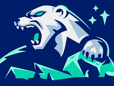 Polar Bear Mascot angry animal aurora bear esport esport mascot gaming glacier ice illustration logo mascot north polar polar bear roar sports sports logo sportslogo vector