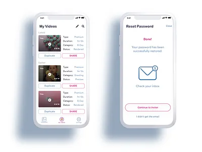 Video Editor App app applicationdesign editor interface inviter ios iosapp iphone iphonex password screens ui ui elements uidesign uiux uiuxdesign ux video videosharing