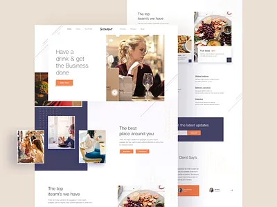 Restaurent Landing Concept 01 2018 color creative design food landing page minimal restaurant ui user interface web web design
