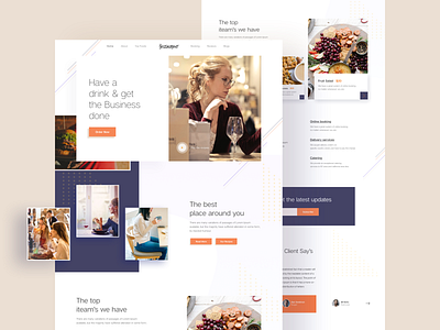 Restaurent Landing Concept 01 2018 color creative design food landing page minimal restaurant ui user interface web web design