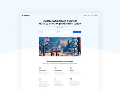 Migrationpro - Landing Page design ui ux ecommerce header migration migrationpro one page web landing page webpage website