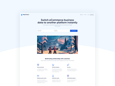 Migrationpro - Landing Page design ui ux ecommerce header migration migrationpro one page web landing page webpage website