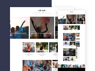 Life Style landing page best shot on dribbble blog blog landing blog template landing page landing page design personal blog personal portfolio portfolio