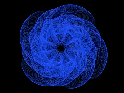 Blue Circles computational art drawbot illustration python