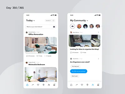Interior Design Social App | Day 350/365 - Project365 boards closed community communities community daily ui designers interior interior design interior designer ios minimal mobile app niche pinterest boards project365 sketch social social media super sunday super sunday