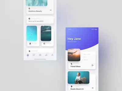 Mellow Theme Home art artwork blur cards colorful design feed film home images photography pictures social media typography ui ux video