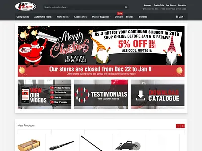 Pro Plaster Products design ecommerce navigation ui