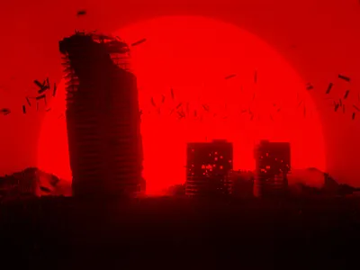 This is (not) the end 3d akira animation anime building cinema 4d color design destroy end end of the world evangelion everyday logo motion graphics red