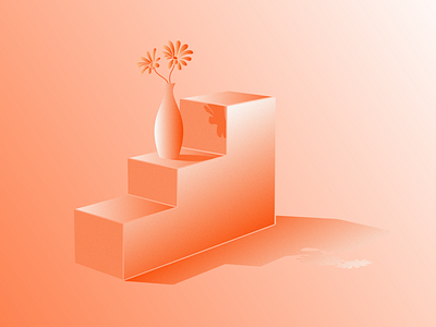 Missing the Warmth flower gradient stairs warm