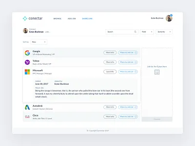 Conectar - smart job board design job board search smart design ui ux web app web design